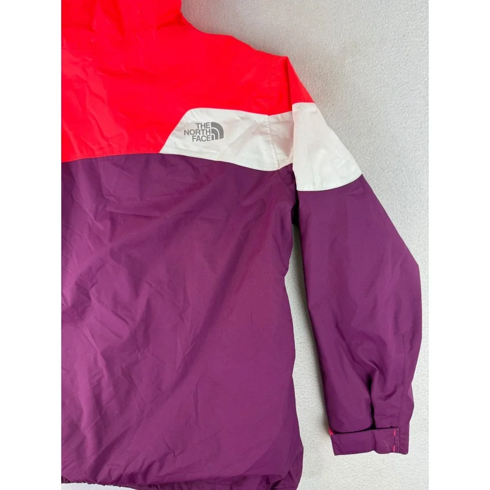 North Face HyVent Girls XL (18) Pink‎ Purple Hooded Waterproof Jacket